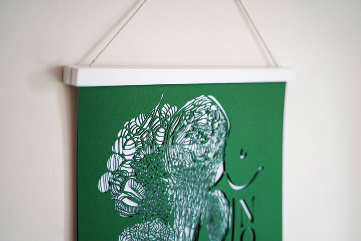 Nourish - Green Papercut Kitchen Wall Art