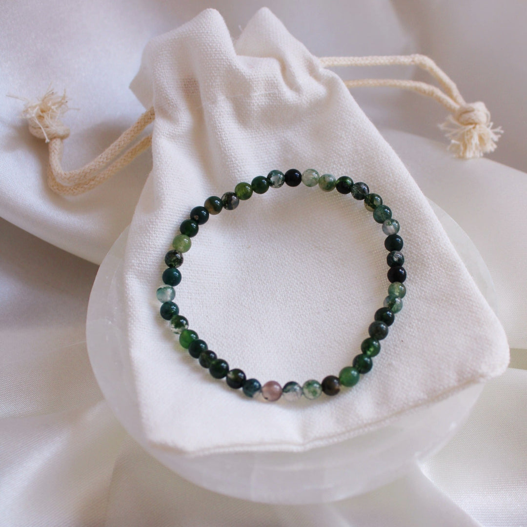 Health - Moss Agate Crystal Bracelet