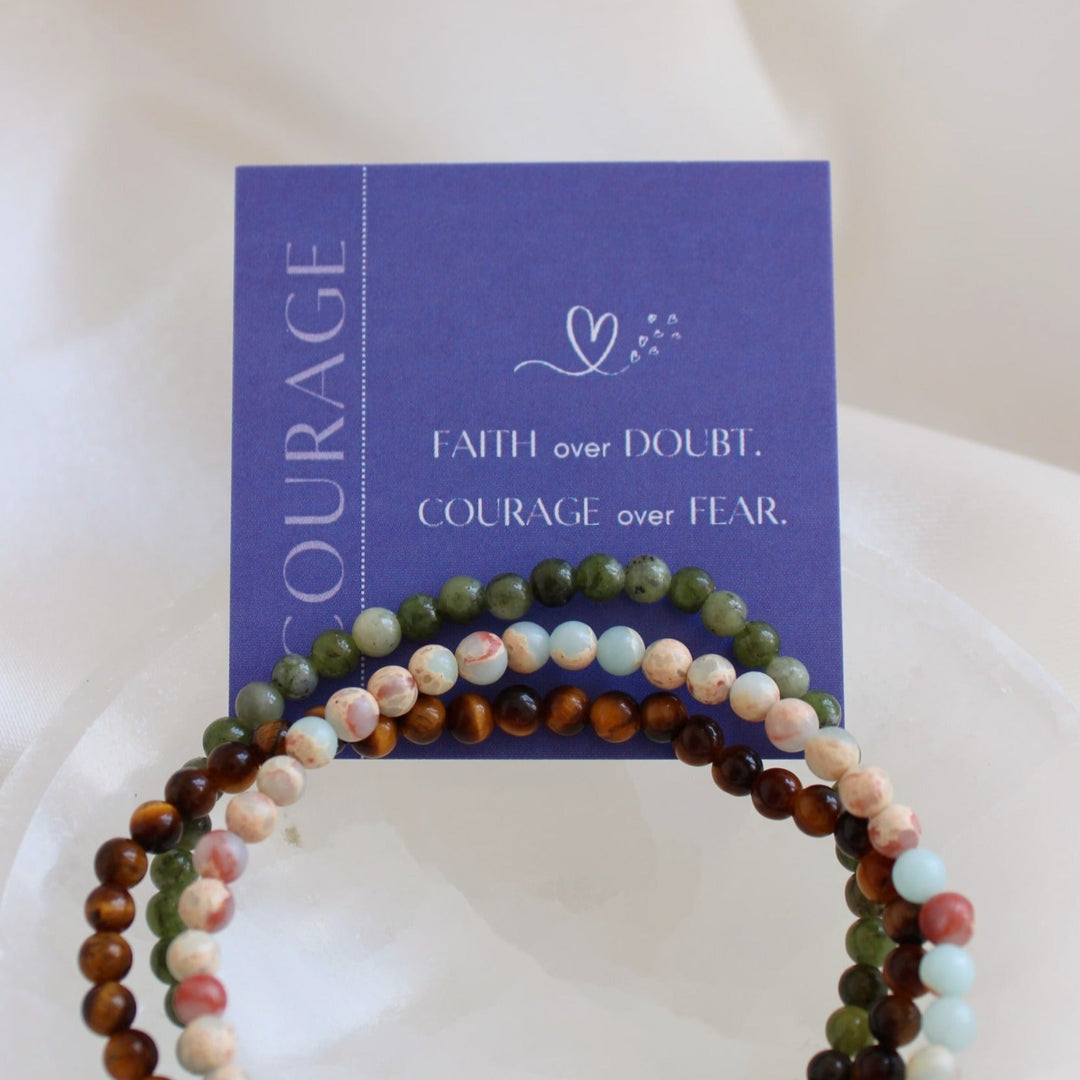 Crystal Courage Bracelet Stack