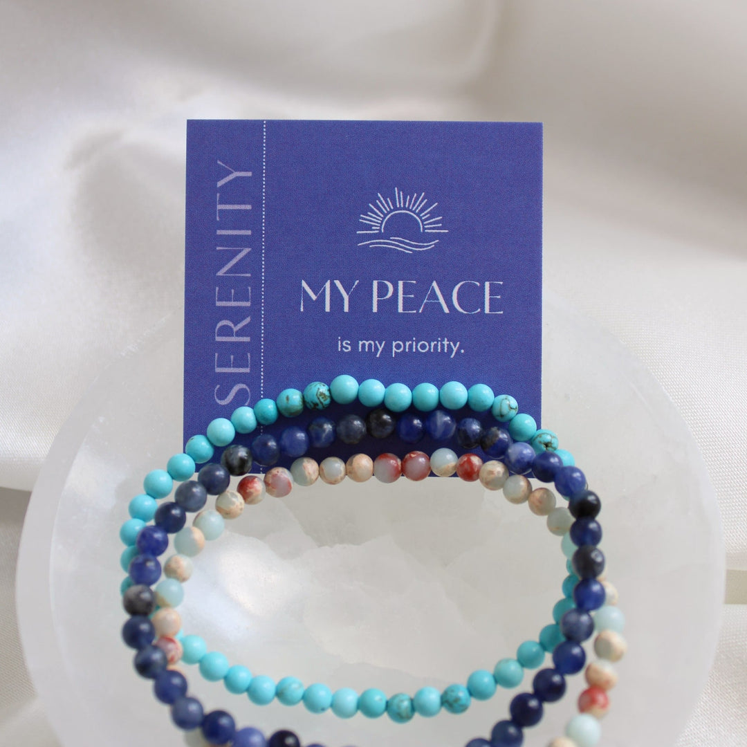 Peace & Serenity Crystal Bracelet Stack