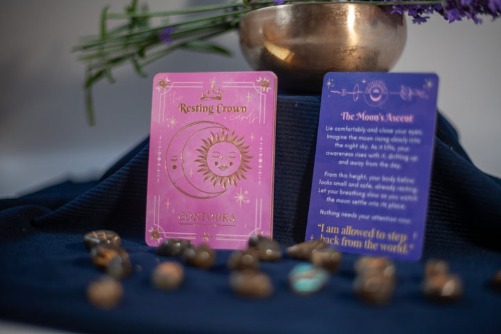 Resting Crown Sleep Deck Cards | Mindful Bedtime Ritual Cards for Calm & Better Sleep