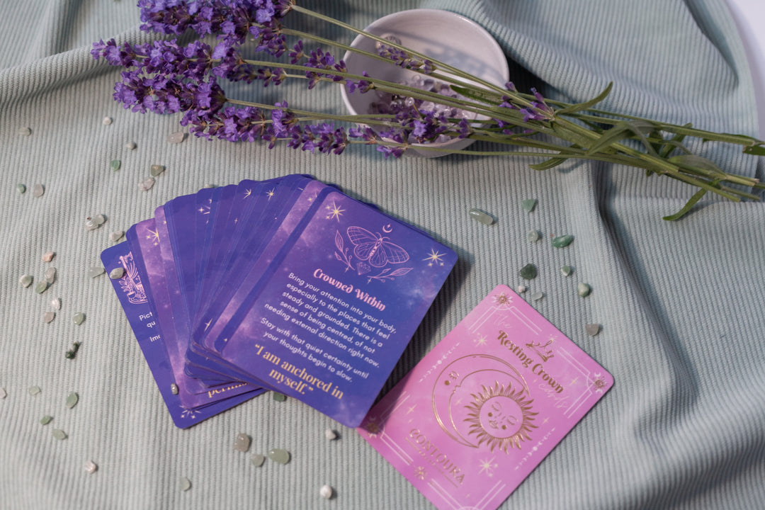 Resting Crown Sleep Deck Cards | Mindful Bedtime Ritual Cards for Calm & Better Sleep