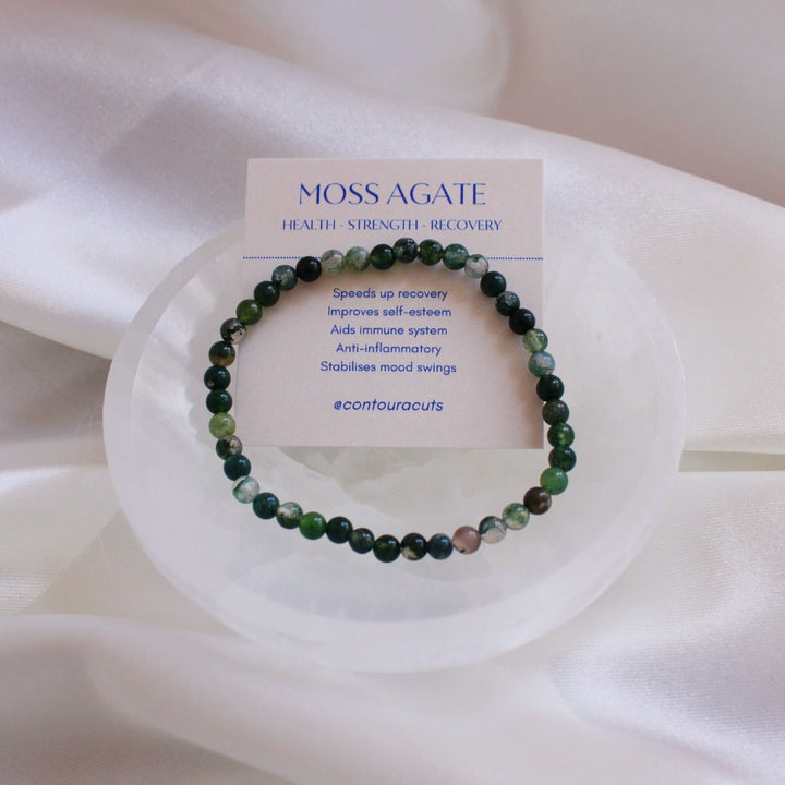 Health - Moss Agate Crystal Bracelet