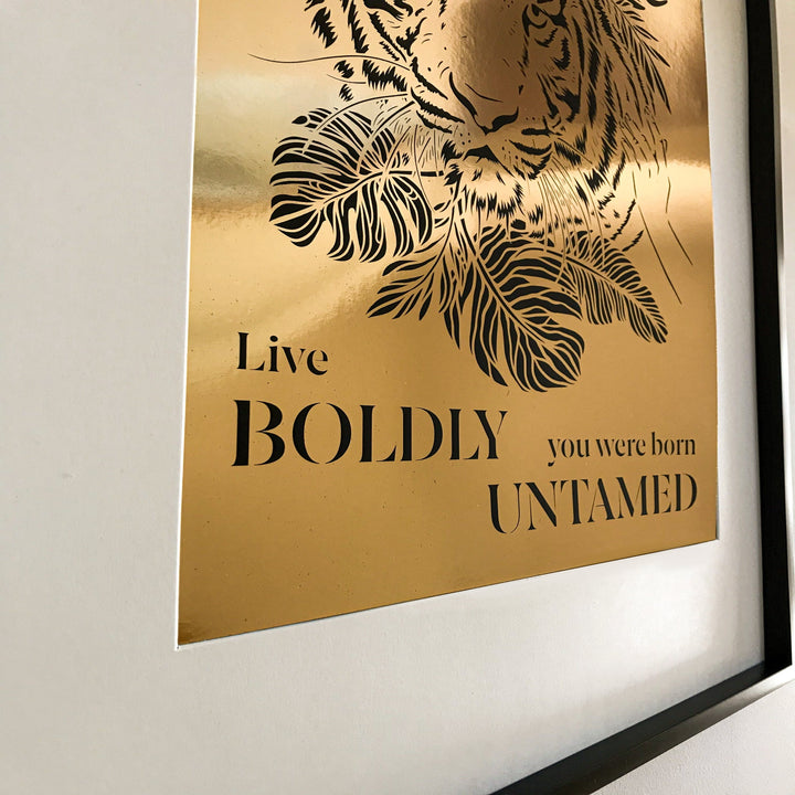 Born Untamed - Gold Foil Wall Art