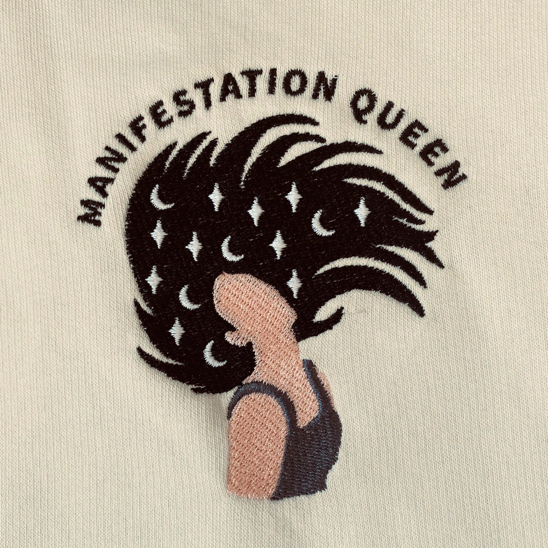 Manifestation Queen Embroidered Sweatshirt