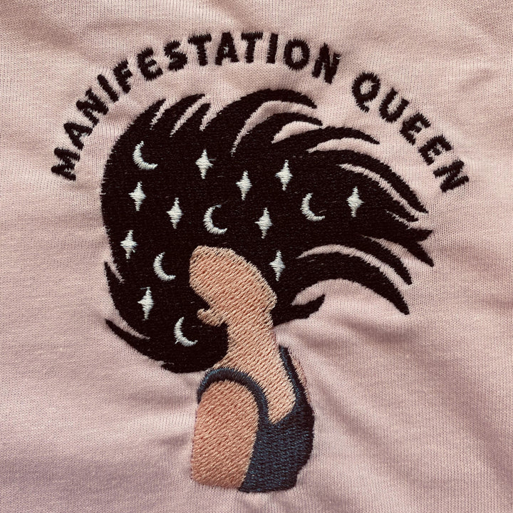 Manifestation Queen Embroidered T-Shirt