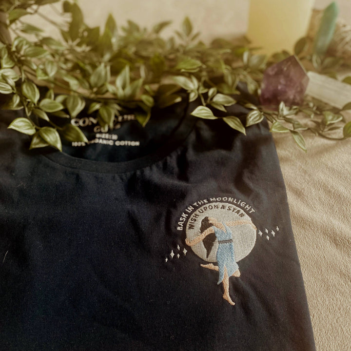 Moonlight Wish Upon a Star Embroidered T-Shirt