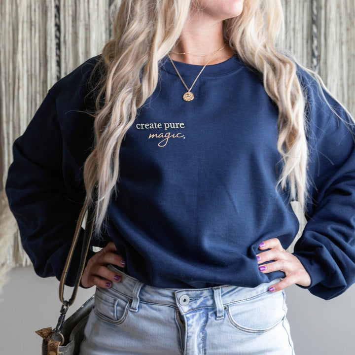 Create Pure Magic Embroidered Sweatshirt