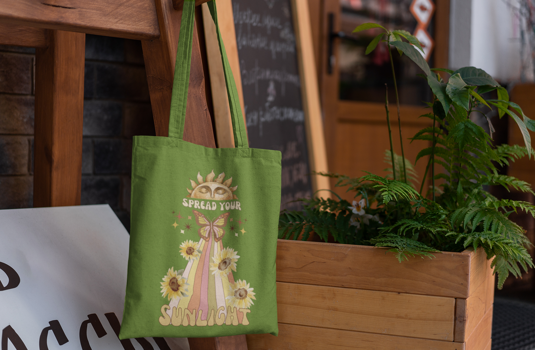 'Spread Your Sunlight' Sunflower Tote Bag