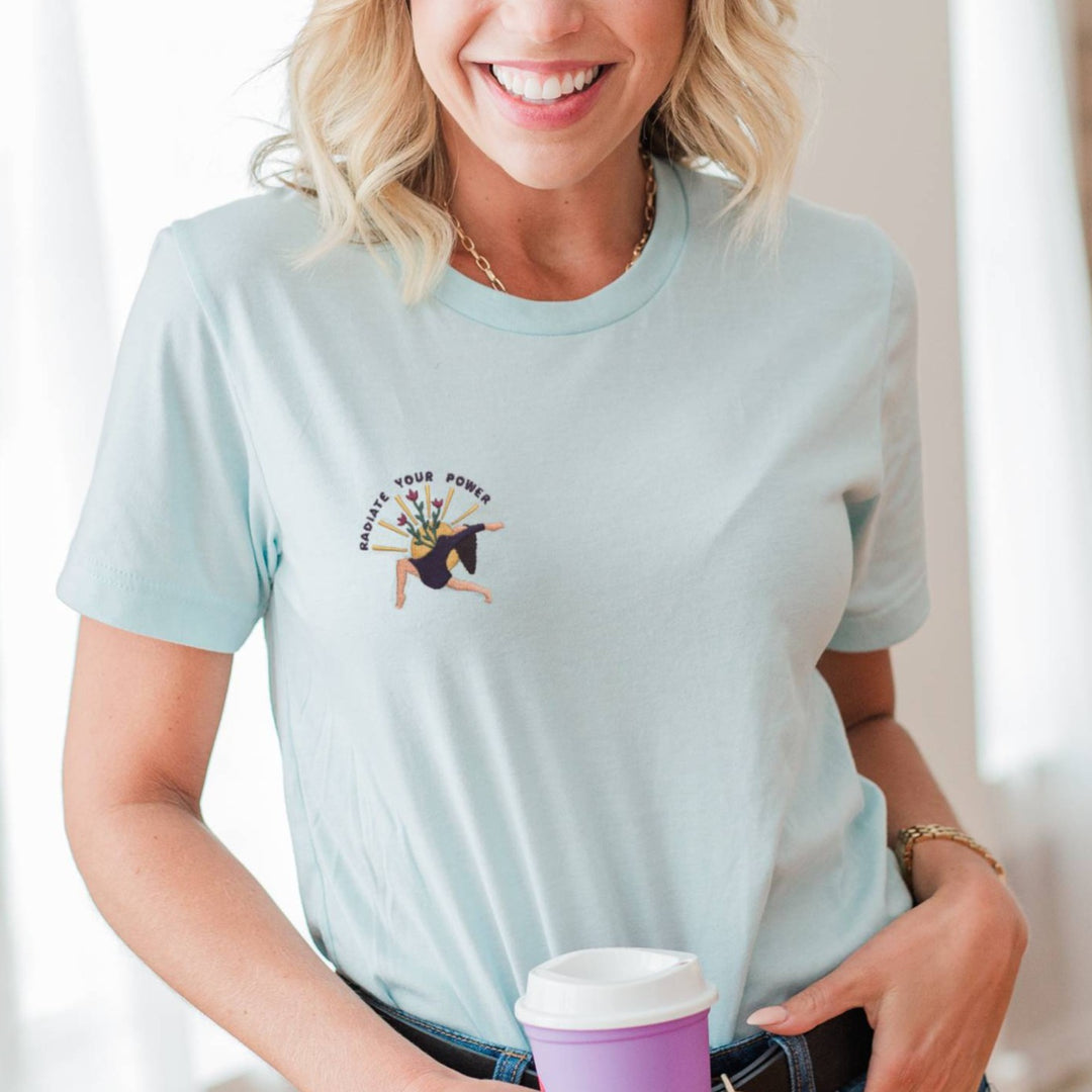 Radiate Your Power Embroidered T-Shirt